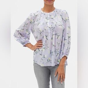 Print Blouson Sleeve Top Size‎ Small